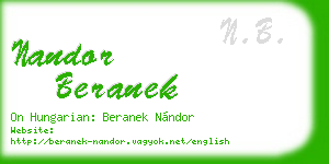 nandor beranek business card